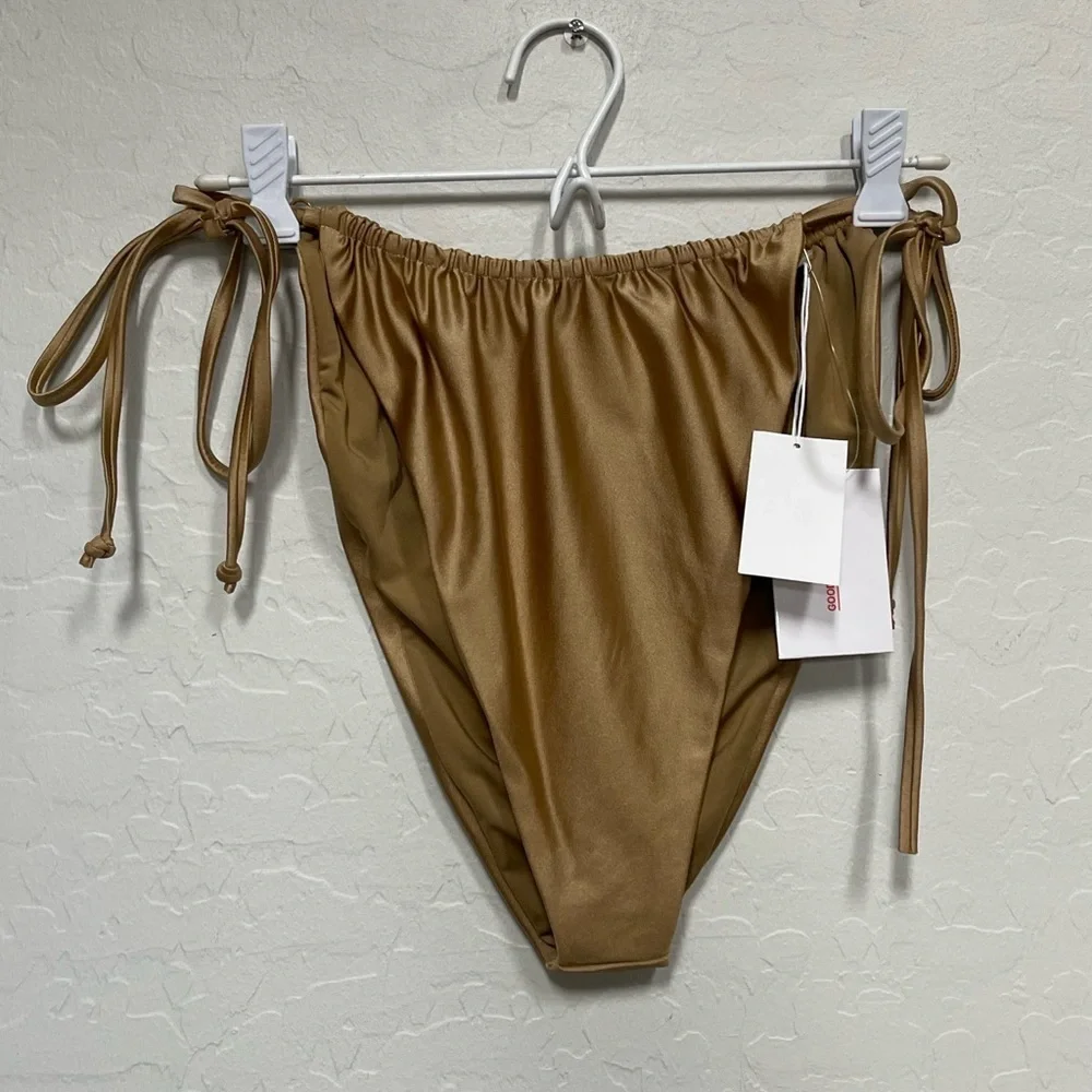Good American gold bronze METALLIC HI-HI TANGA BOTTOM size 5 = 2XL